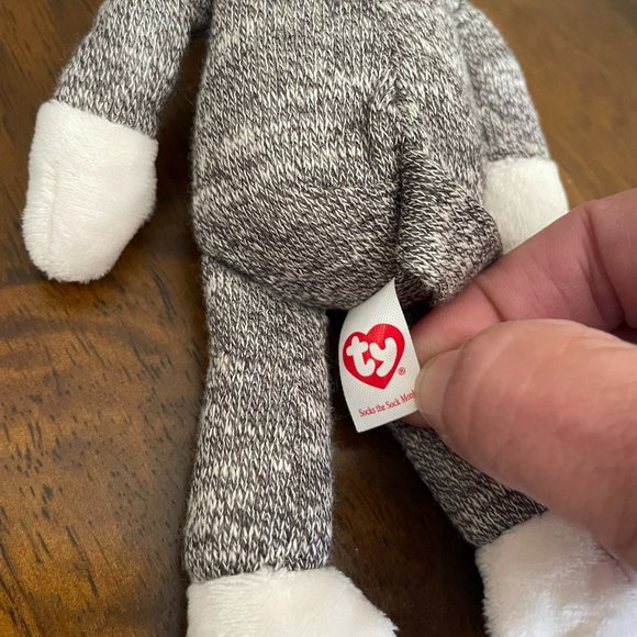 Ty ❤️ Beanie Baby Socks The Sock Monkey EXCLUSIVE RARE RETIRED BABIES - Picture 4 of 6